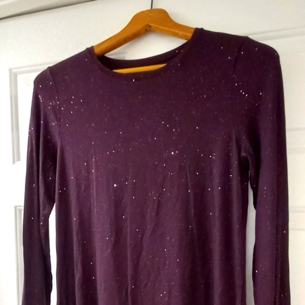 Women's long sleeve shimmer top